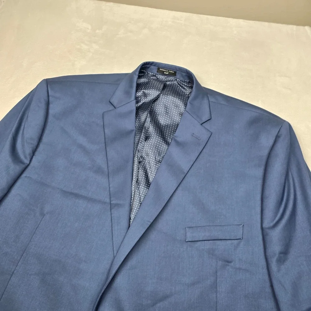Shaquille O'Neal XLG‎ Blazer Mens 56S 56 Blue Sport Coat Two Button Lined